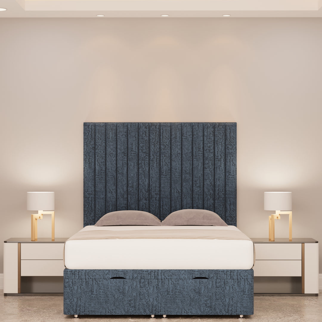 Huxley Panel Ottoman storage bed frame with high headboard