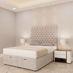 Isadora Chesterfield Ottoman Bed  Right - D Sleep