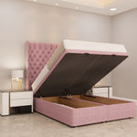 Lavinia Chesterfield Ottoman Bed Openup - D Sleep