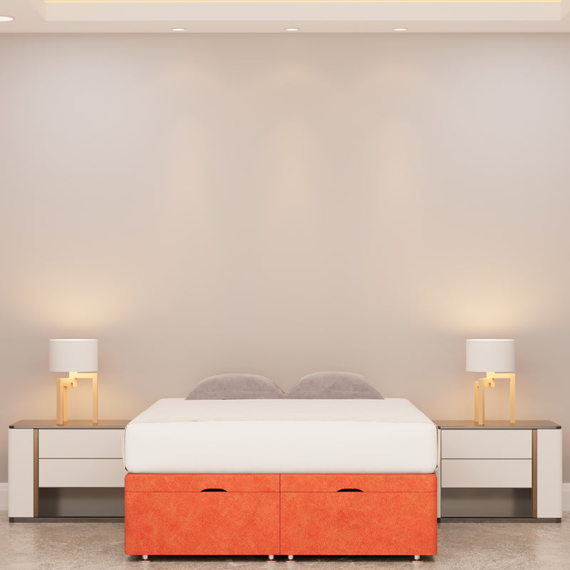 Luxe End Lift Ottoman storage Base Front 