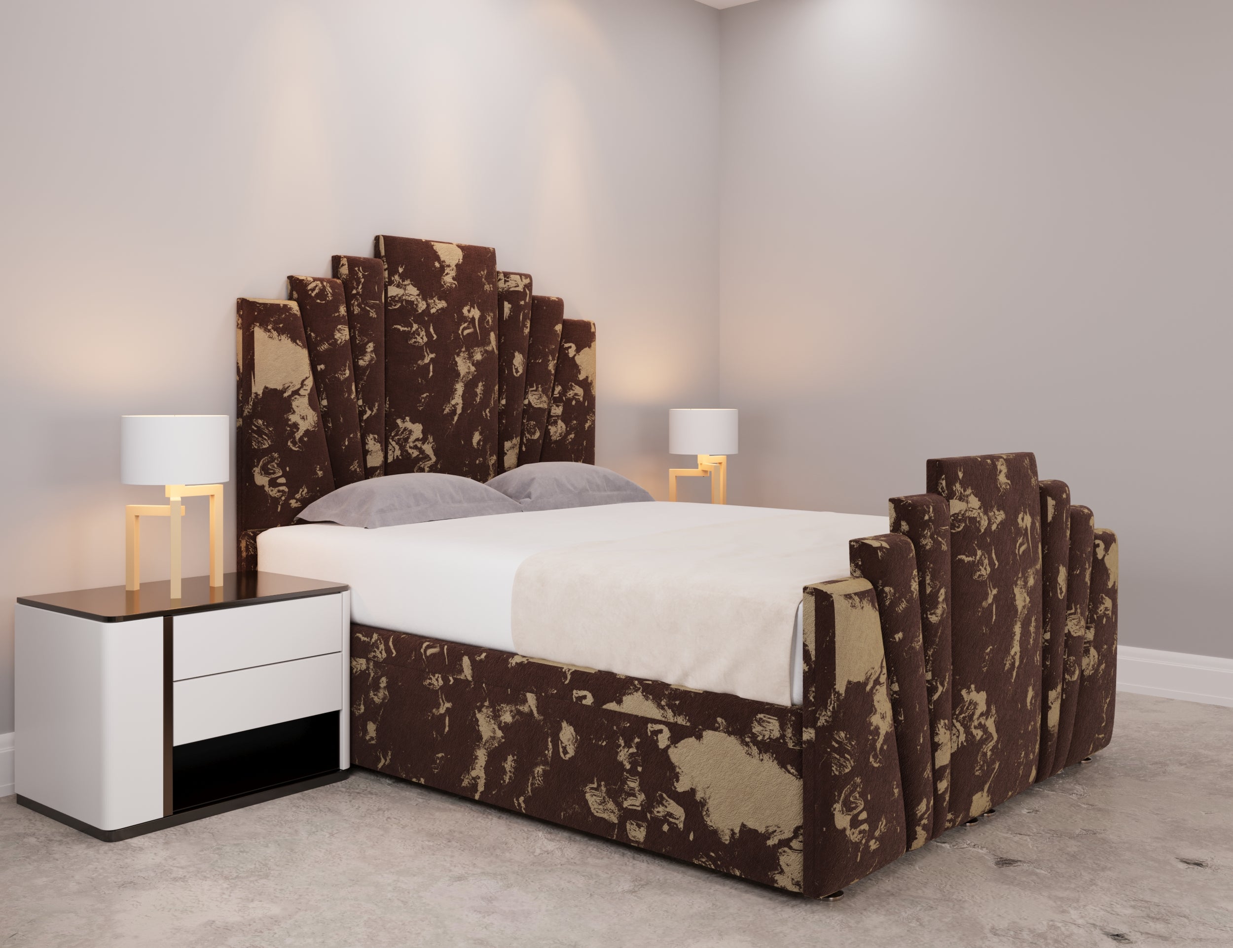 Micah Panel Ottoman Bed Left - D Sleep